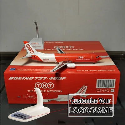Side view of TNT Express Airlines B737-800(SF) JC Wings XX20129 Airplane Model (1/200 Scale) aviation 20-30cm scale model airplane.