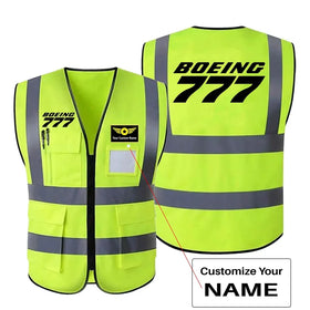 Boeing 777 & Text Reflective Vests