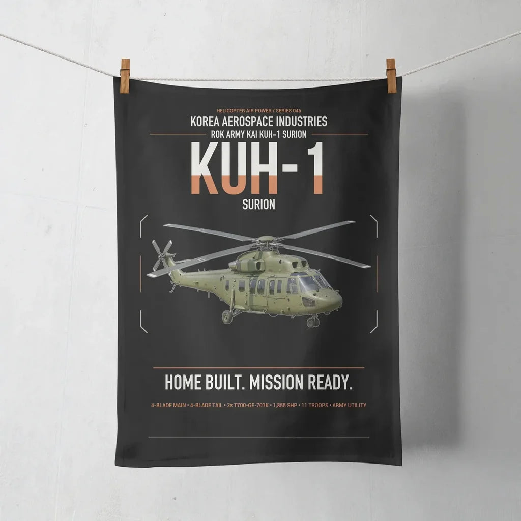 Korea Aerospace Industries KUH-1 Surion design on black towel