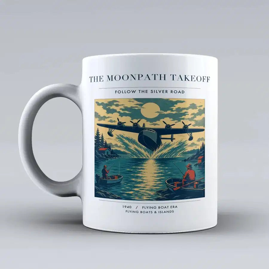 VINTAGE G4441 - The Moonpath Takeoff - Ceramic Mug design on white