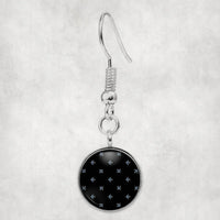 Thumbnail for Nice Airplanes (Black) aviation-themed earrings, polished hypoallergenic alloy.