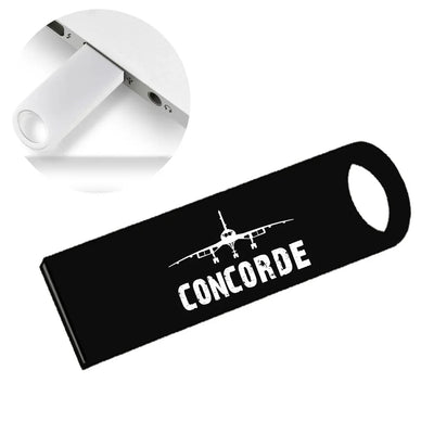 Concorde & Plane aviation design on durable waterproof casing waterproof USB device.