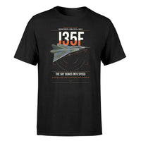 Thumbnail for Saab J 35F Draken design on black t-shirt, single-side print