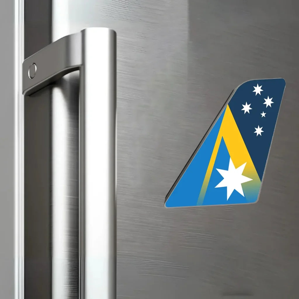 Ansett Australia aviation design tail magnet in 3D metal with magnetic back.
