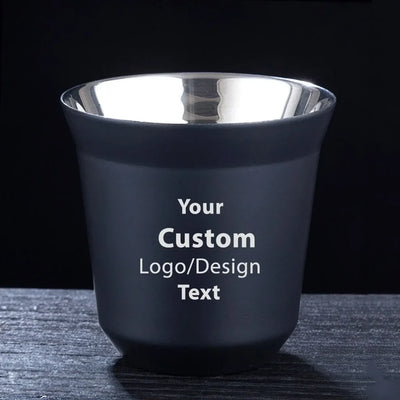 Custom Design Image Logo aviation design on double-wall coffee mug, vacuum-insulated double-wall.