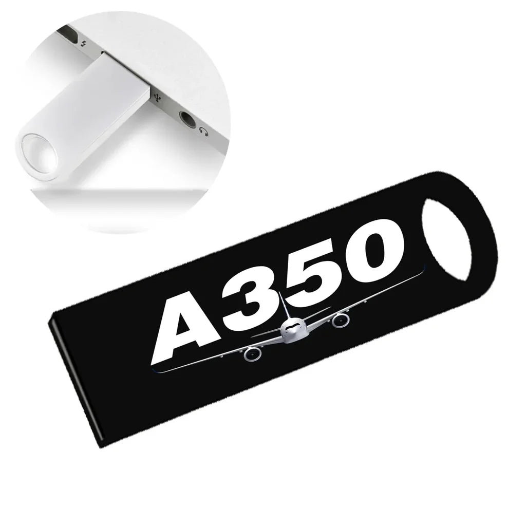 Super Airbus A350 aviation design on durable waterproof casing waterproof USB device.