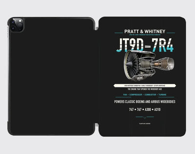 JT9D-7R4 design on black ipad tablet case