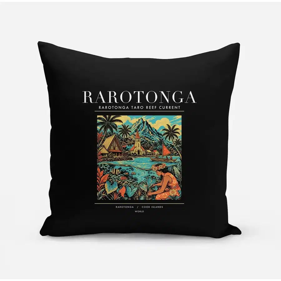 RAROTONGA - Poster - Pillow - Black