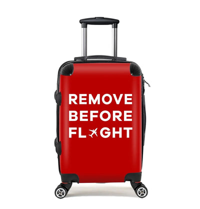 Remove Before Flight Cabin Size aviation luggage in durable shell.