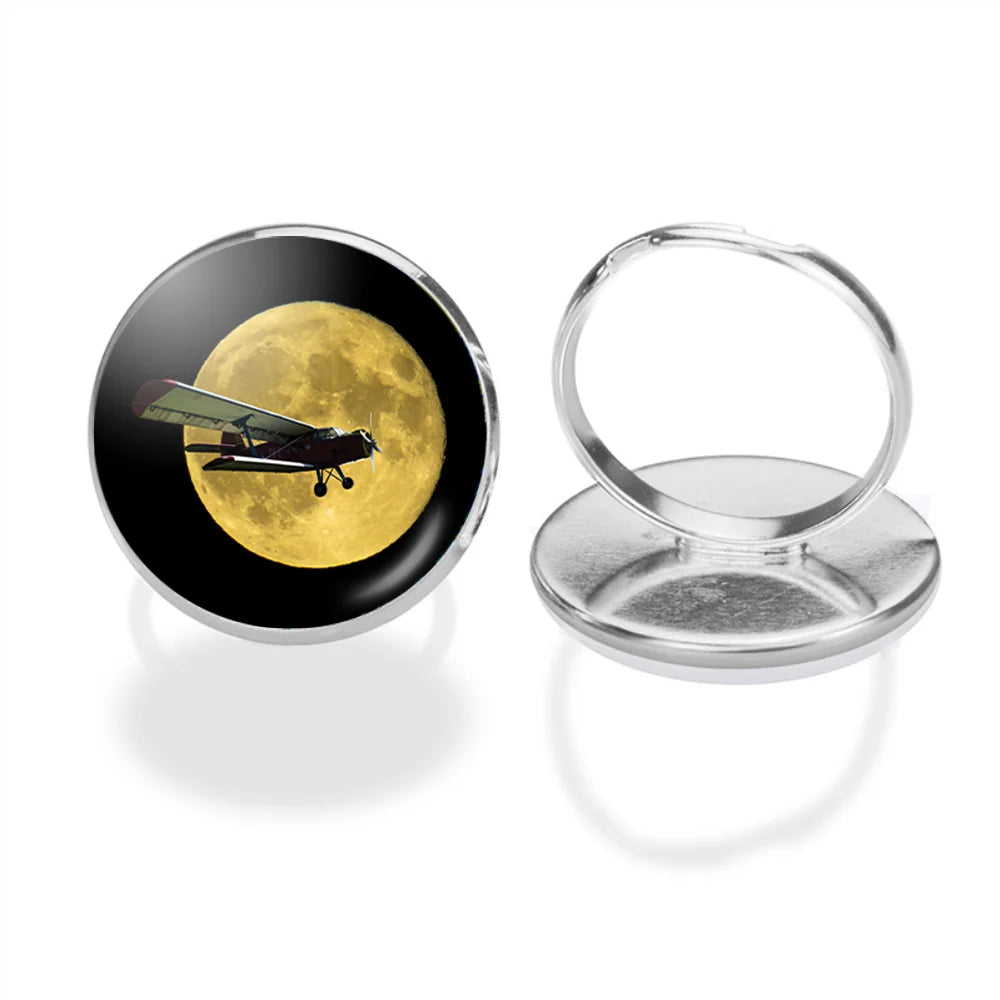 Antonov-2 With Moon aviation ring in stainless steel.