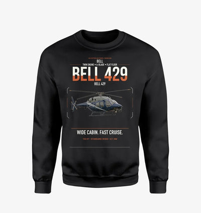 Bell 429 design on black sweatshirt