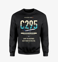 Thumbnail for Airbus C295 Firefighter design on black sweatshirt
