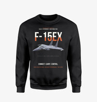 Thumbnail for F-15EX Eagle II Connect Carry Control design on black sweatshirt
