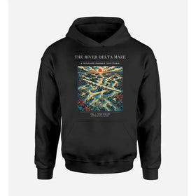 Single-Side Printing — The River Delta Maze Double-Side Hoodie