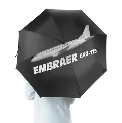 The Embraer ERJ-175 aviation design on windproof polyester umbrella.