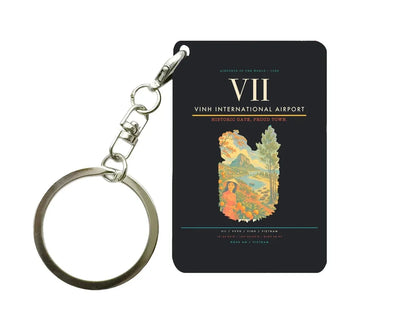 Vinh International Airport (VII) design on black key chain