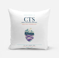 Thumbnail for New Chitose Airport Sapporo (CTS) design on white pillow