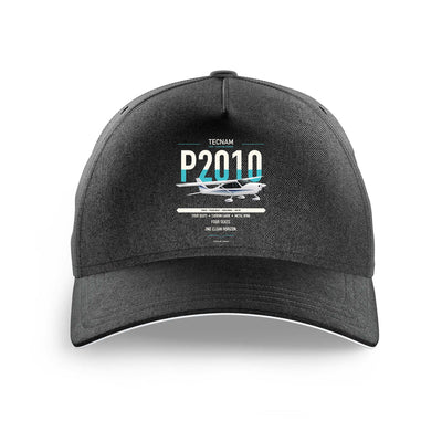 Tecnam P2010 design on black printed hat
