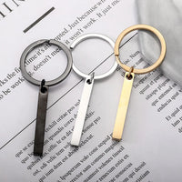 Thumbnail for Your Custom Design & Image & Logo & Text Design Stainless Steel Personalized aviation fashion key chain in polished metal.