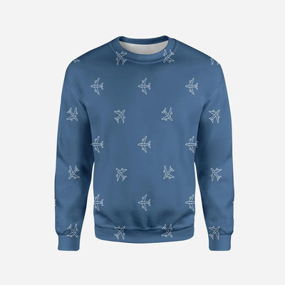 Nice Airplanes Printed aviation design printed on soft cotton blend 3D sweatshirt.