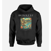 Thumbnail for HONOLULU - Poster - Premium Hoodie - Black