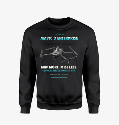 DJI Mavic 3 Enterprise design on black sweatshirt