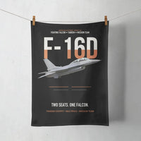Thumbnail for F-16D Fighting Falcon Two Seats One Falcon design on black towel