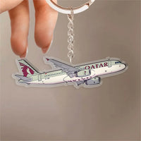 Thumbnail for Qatar Airways Airbus A320 Design Acrylic Keychain