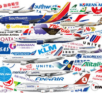 Thumbnail for 69 Pieces Airline Logo Airplane Stickers (Mixed) aviation design sticker in weather-resistant vinyl.