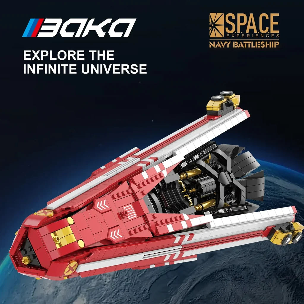 The Expanse NAVY BATTLESI-IIP Class Heavy Cruiser Building Blocks aviation themed Lego-style model aircraft in ABS plastic.