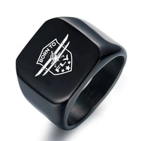 Thumbnail for Born To Fly aviation ring in stainless steel.