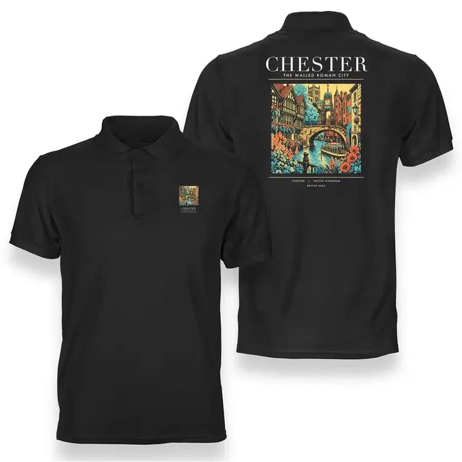 CHESTER - Poster - Double-Side Polo - Black