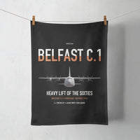 Thumbnail for Short Belfast C.1 design on black towel
