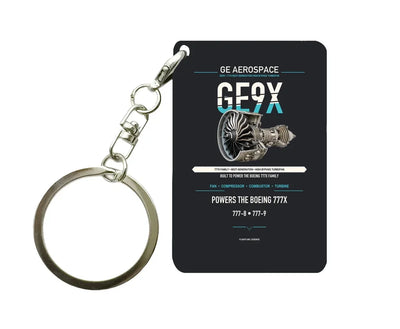 GE9X Key Chain design on black key chain