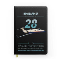 Thumbnail for Bombardier Learjet 28 design on black notebook