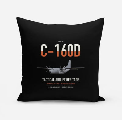 Transall C-160D design on black pillow