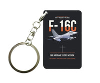 Thumbnail for F-16C FIGHTING FALCON Key Chain design on black key chain