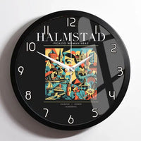 Thumbnail for HALMSTAD - Poster - Wall Clock Framed - Black