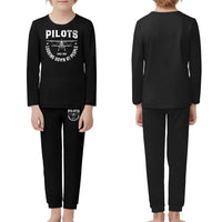 Thumbnail for Pilots Looking Down at People Since 1903 children pajamas - Black