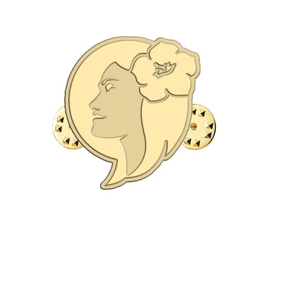 Hawaiian Airlines aviation hollow pin in polished alloy.