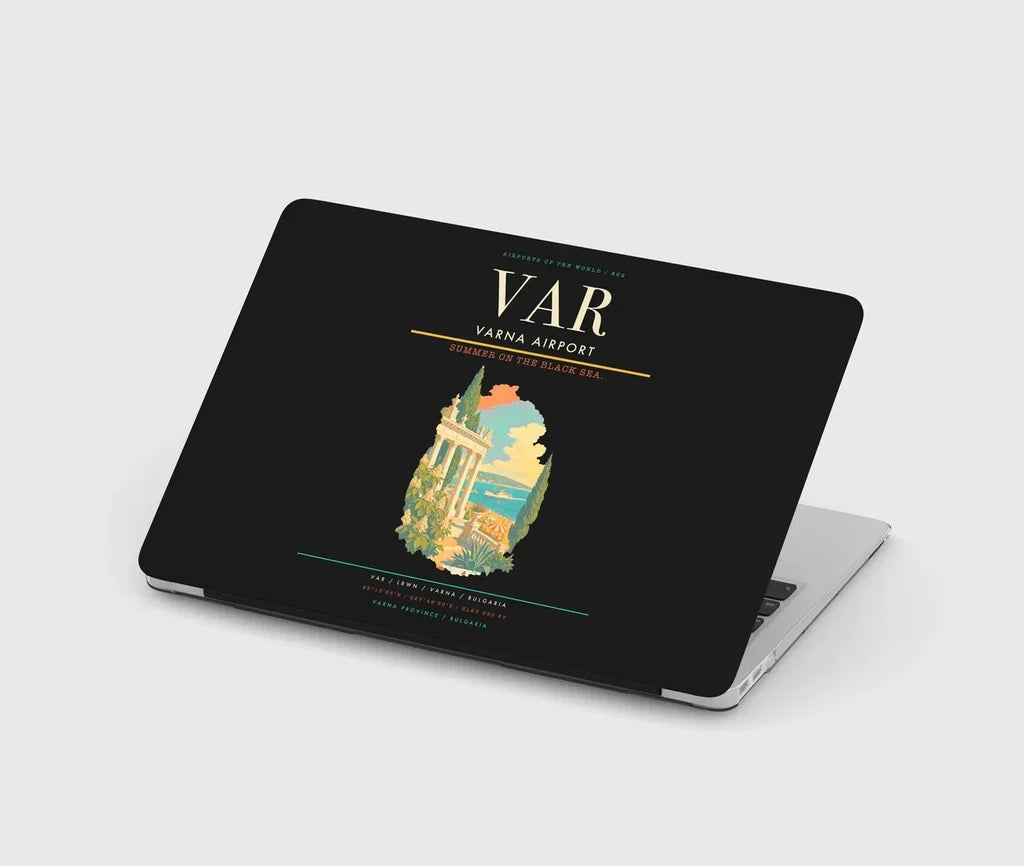 Varna Airport (VAR) design on black MacBook case
