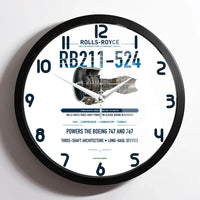Thumbnail for RB211-524 design on white framed wall clock