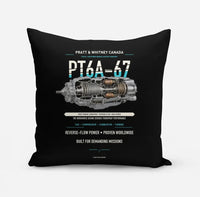Thumbnail for PT6A-67 design on black pillow