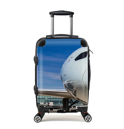 Face to Face with Boeing 787 Cabin Size aviation design luggage, durable shell construction.