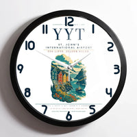 Thumbnail for St. John's International Airport (YYT) design on white framed wall clock