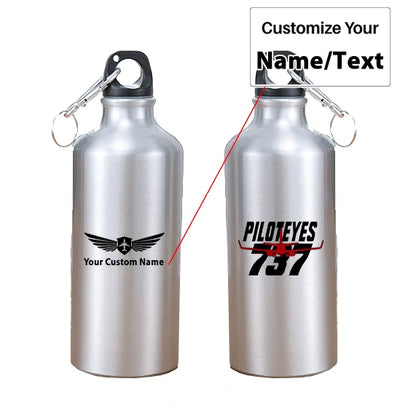 Amazing Piloteyes737 aviation design on thermos, vacuum-insulated.