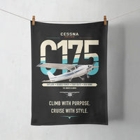 Thumbnail for Cessna 175 Skylark design on black towel