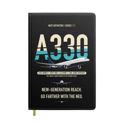 Airbus A330-800neo design on black notebook