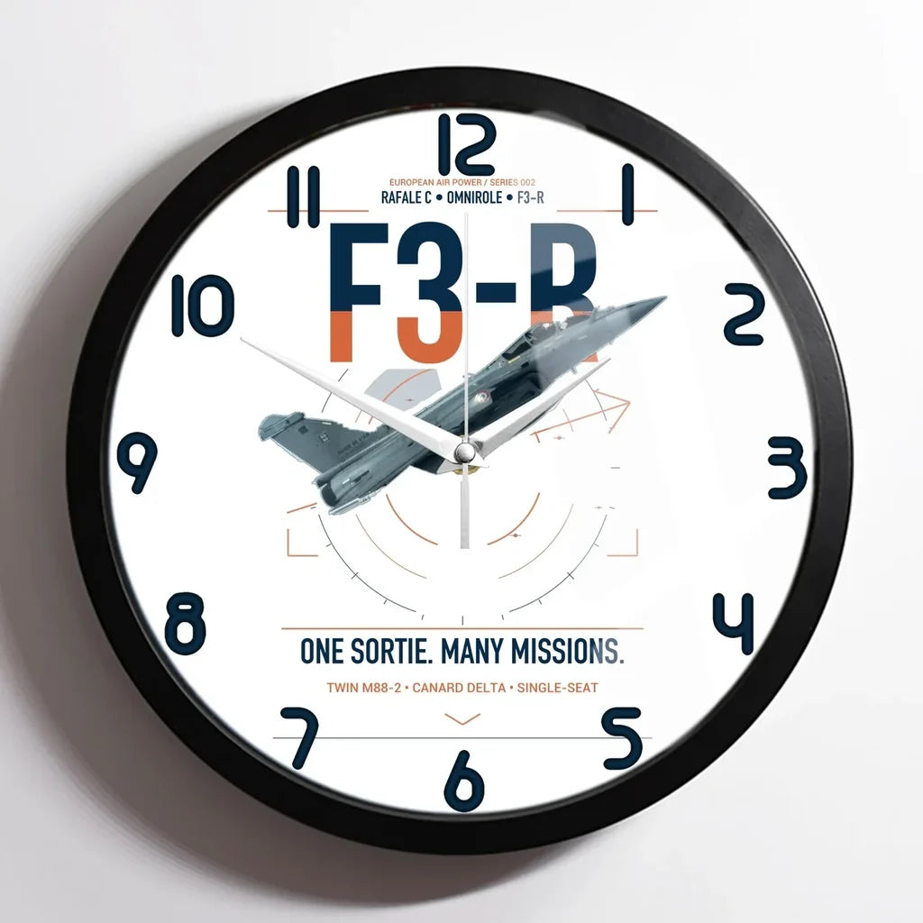 Dassault Rafale C — F3-R standard design on white framed wall clock