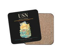 Thumbnail for Ulsan Airport (USN) design on black 1 piece coaster
